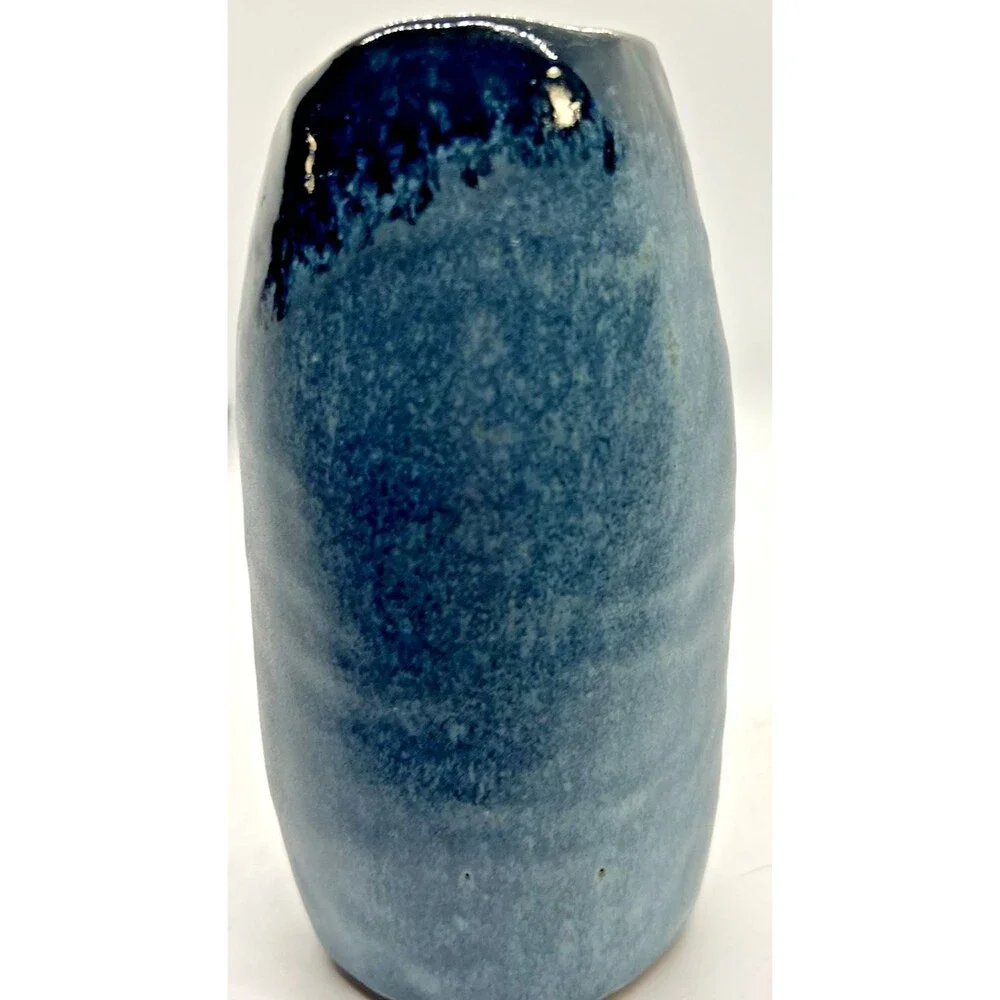 Vintage American Studio Pottery Vase  Clay mcm pottery handmade dark colors